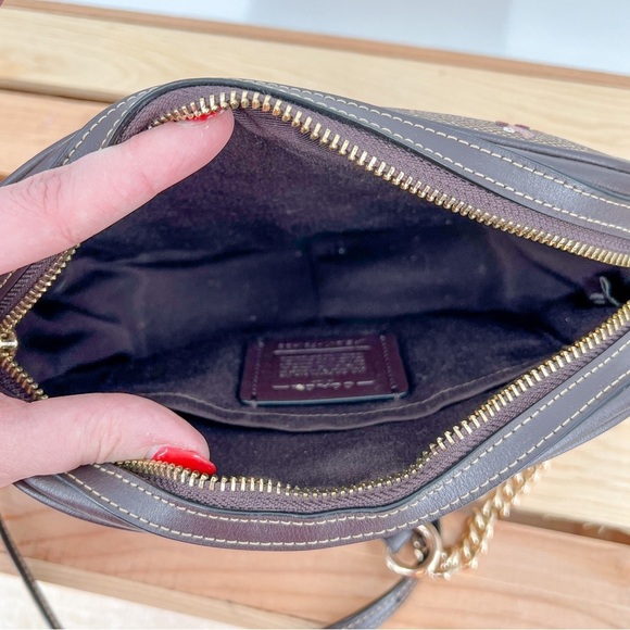 COACH 31433 ISLA CHAIN CROSSBODY SIGNATURE CANVAS FLORAL FLOCKING - Picture 5 of 6